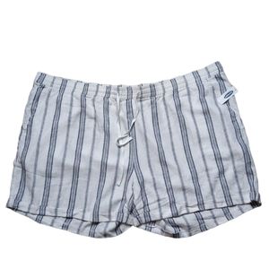 Old Navy Women's Plus Size 4X Gray White Striped Flannel Shorts New Tags